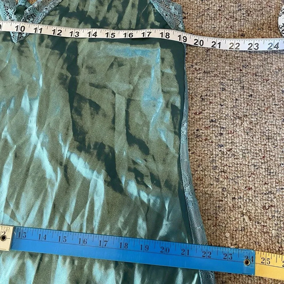 Avoidlove Fairy Y2K Slip Dress XXL Lingerie Teal Lace Satin Silky Sexy Romantic - Picture 2 of 10